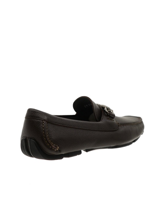 Salvatore Ferragamo Parigi Pebbled Hickory Brown Leather Size 9 US New